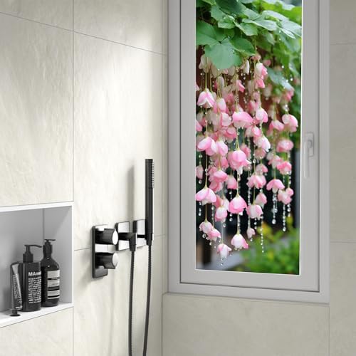 Stained Glass Window Film, Frosted Privacy Window Film for Glass Windows Cover, Static Cling, Removable, Reusable, Anti-UV, Heat Blocking 17.7" x 39.4" - color: Bh5150