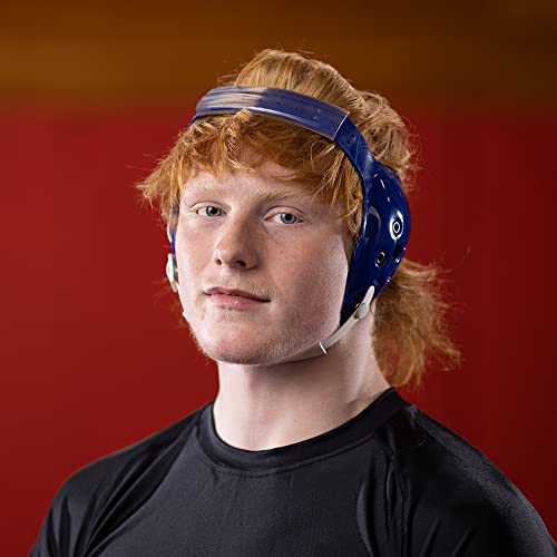 Matman Wrestling Headgear Adult Ear Guard Halo BJJ Grappling Head Guard - color: Royal
