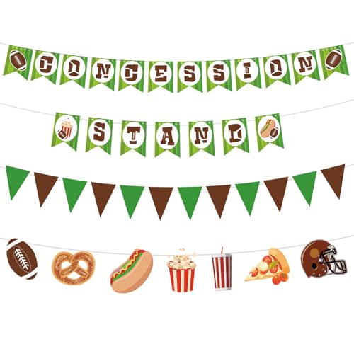 EUOYUFO 4pcs Concession Stand Football Banners 1st Year Down Birthday Party Decorations Sport Theme Decor Supplies - color: 1st Year Down
