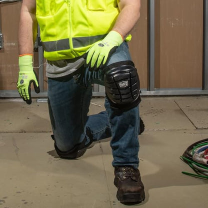 KLEIN TOOLS 60184 Knee Pads, Lightweight Gel Knee Pads with Slip Resistant Rubber Caps and Adjustable Straps, Great for Construction, Black - size: Lightweight