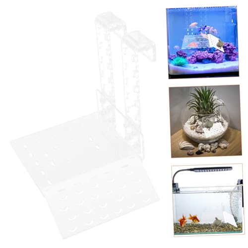 Hanging Reptile Basking Platform Acrylic Turtle Terrace for Aquatic Tanks Multi-Functional Climbing Shelf for Turtles and Reptiles Easy to Install Aquarium Decor