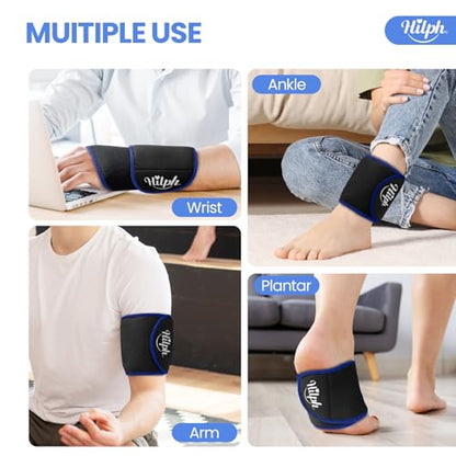 Hilph Wrist Ice Pack Wrap, Reusable Wrist Brace with Gel Hot Cold Compression Pack for Hand Injuries, Hand Ice Pack for Carpal Tunnel, Rheumatoid, Tendonitis, Swelling, Black - style: Black-1 Ice Pack