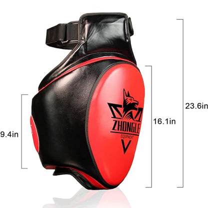 Groin & Thigh Guard Set for Muay Thai/MMA - 10cm Shock Absorption Pads | Adjustable Straps & Multi-Layer Protection (23.6in)