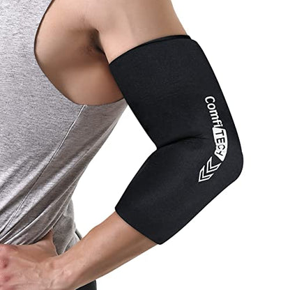 ComfiTECH Elbow Ice Pack Wrap, Multi-Use Ice Pack for Elbow, Arm, Knee and Calf, Flexible Ice Sleeve for Tennis Elbows, Golfers Arm, Muscle Relaxation, Medium - size: M-Standard