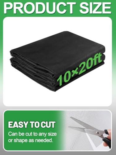 10x20ft Strong PP Nanocomposite Mosquito Net Garden Netting, Black | Clear View, Ultra-fine Mesh, Tear-resistant, Bird Insect Pest Barrier Screen, Patio/Balcony/Porch/Raised Beds/Tree Protection - color: Black, size: 10x20 FT