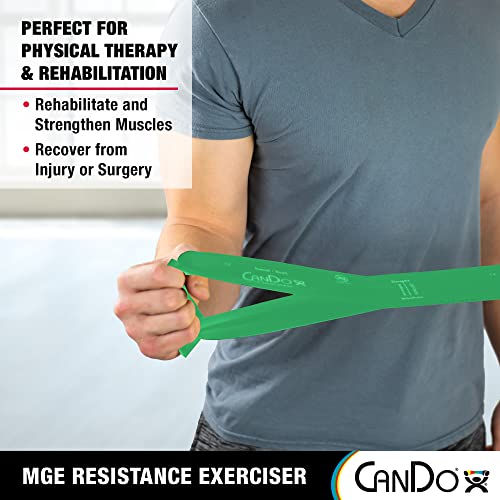 CanDo Multi-Grip 6 Foot Exercise Resistance Band with Hand/Foot Loops for Total Body Workouts, Training, Rehab, Stretching and Therapy - style: Medium