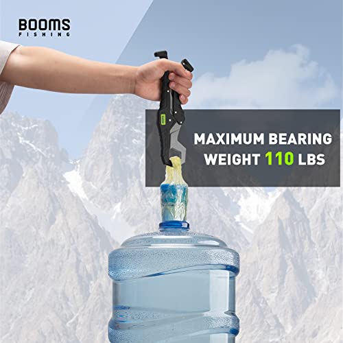 Booms Fishing G05 Lip Gripper Saltwater, 9.4" Plastic Catfish Grippers Pliers, Grabber Tool With Lanyard, Grips for Kayak Fishing Accessories, Great Holder for Caught Fish - color: Black