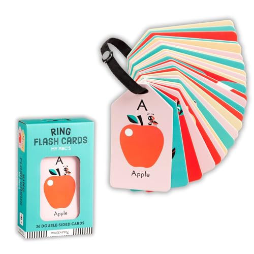 Mudpuppy My ABC's — Ring Flashcards 26 Durable Double Sided Alphabet Cards And Reclosable Ring With Colorful Art For Kids Ages 3+ Perfect For Preschool Or Travel For Teachers And Parents - style: ABCs