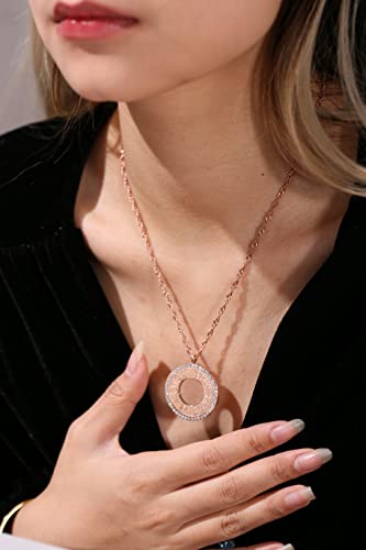 Qitian Islamic Jewelry Gifts for Women Muslim Pendant Gold Allah Arabic Necklaces Ayatul Kursi Necklace Islam Eid Ramadan Gifts - color: B-Rose Gold