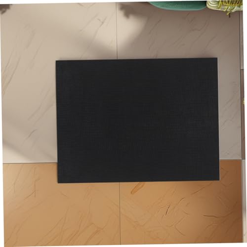 BESPORTBLE 2pcs Thick Sponge Pad for Fish Tank Shock Absorbing Aquarium Leveling Mat and Base Grid Design for Clean Water Black