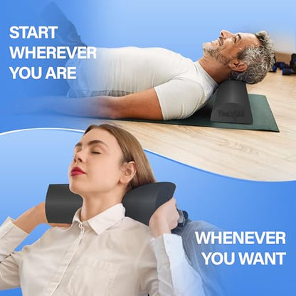 Yes4All Medium Firm Half Foam Rollers for Post-Workout Relaxation, 12/18/24/36 inch PE Foam Roll for Back Massage & Yoga Exercise - color: Black, style: 18-inch