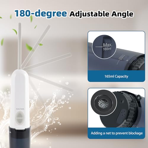 Hibbent Portable Bidet for Travel, High Pressure Handheld Electric Sprayer, Rechargeable Travel Bidet for Women & Men, Personal Hygiene Cleaning, Soothing Postpartum Care, Black - color: Black