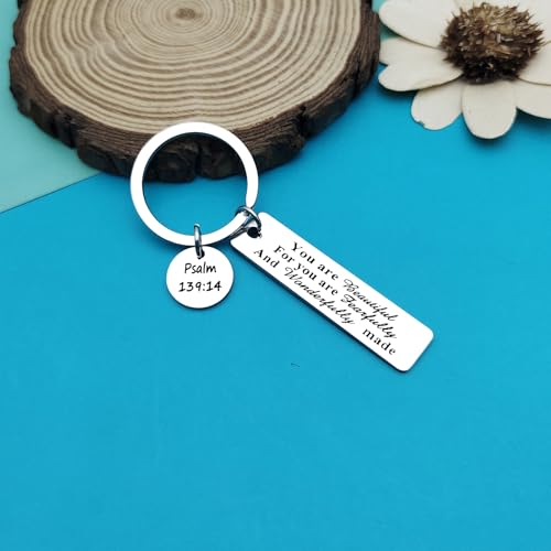 Bible Verse Keychain Christian Gift Christmas Religious Keychain Inspirational Bible Verse Jewelry Faith Gifts for Women Men Thanksgiving Communion Easter Prayer Gifts Scripture Keyring Gift