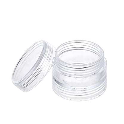 Hipiwe 8 Sets 5-Layer Clear Jewelry Bead Container Small Plastic Sample Jar | Travel Makeup Sample Boxes, Round Storage Jars Pots for Sewing Pills Nail Art Craft Accessories - size: 8Packs 1.2"D x 3.1"H