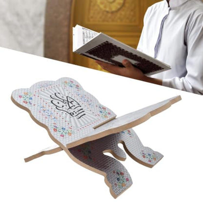 Quran Book Stand Holder Quran Book Bookshelf Quran Book Stand Holder Boxwood Bible Display Holders Rack for Muslim Teachers Children (JM01864)