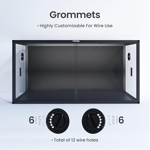 120 Gallon Reptile Tank for Bearded Dragon, Snake, Adult Reptile | Optimal Ventilation & Light Penetration by Rust Proof Mesh Top, Easy Assembly within 6 Steps with Clear Instruction - color: Ultimate Black, size: 120 Gallon