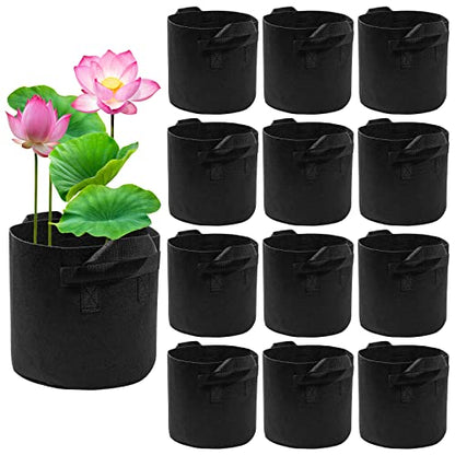 12Pack Lily Plant Pots for Pond, Aquatic Pond Planter for Pond, Durabl Breathe Reusable Fabric Plant Pots for Aquatic Plants, Potato, Carrot, Onion, Flower - style: Antique 12PCS