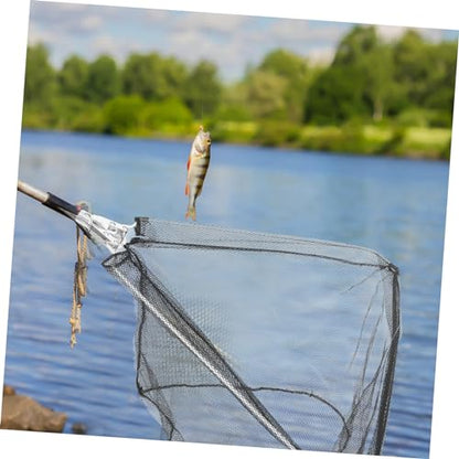 TOYANDONA Lightweight Folding Fishing Catch Net Replacement Head Stainless Steel Solid Mesh with Strong Tensile Strength Fast Water Drainage for Catch and Release Anglers Compact Detachable