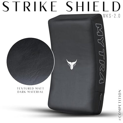 Mytra Fusion Kick Shield Curved MMA Strike Shield Muay Thai Training Strike pad Kicking Striking Shield Focus for Kickboxing Taekwondo & Martial Arts x 1 Single Unit