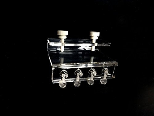 Soft Tube Fixture Holder 4 Tubes Acrylic Dosing Pump Air Pump Aquarium CO2 System Tubing Clamp Tube Organizer Holder Acrylic Material Aquarium Pump Tubing Holder