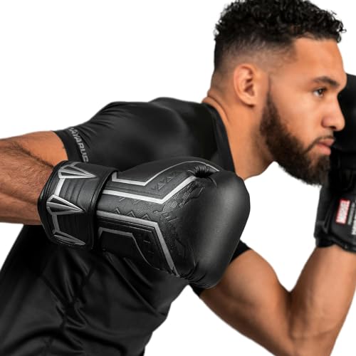 Hayabusa Marvel Hero Elite Boxing Gloves for Men and Women - color: Black Panther, size: 16oz