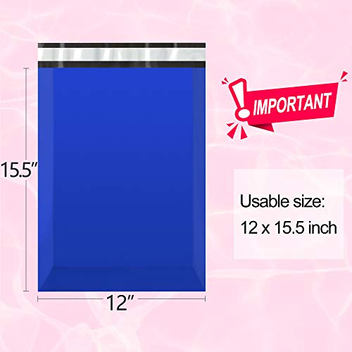 200pcs Poly Mailers 12x15.5 Inch Shipping Bags Dark Blue Shipping Envelopes Self Seal Mailers Bags Waterproof and Tear-Proof Packaging Bags - color: Dark Blue, size: 12x15.5
