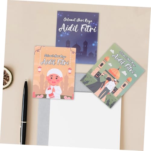 TEHAUX 6pcs Eid Money Envelopes Sturdy Paper Unique Eid Designs for Cash Ample Storage for Generous Gifting for Celebrations and Muslim Festivals