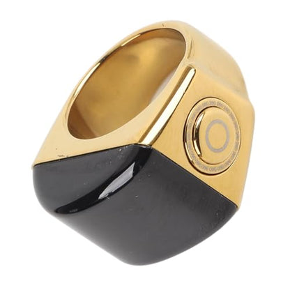 Smart Ring Counter Zinc Alloy Smart Tasbih Ring IP67 Digital Rechargeable Finger Counter Prayer Time Reminder Unisex (18mm) - size: 18mm