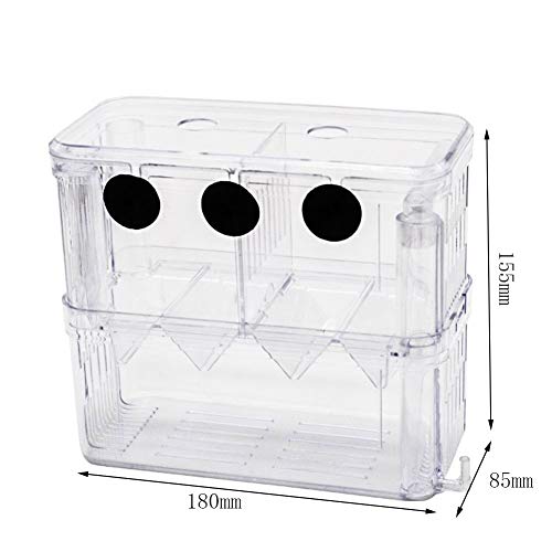 Acrylic Floating Fish Hatchery, Double Layer Fry Hatching Incubator Breeder Box for Aquarium Tank, Safe House for Fish Parenting