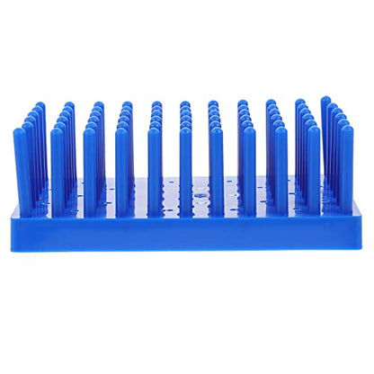 ULTECHNOVO 1pc Plastic Test Tube Stand Laboratory Test Tube Rack Drying Rack Blue Glass Plate Strong Lightweight Easy to Store