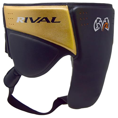 RIVAL Boxing RNFL10 360 Groin Protector with Intelli-Shock D3O Foam, Intelligently Adapts to The Intensity of Any Hit - color: Black/Gold, size: Medium