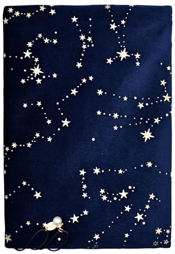 BLBMH A5 Fabric Book Cover for Paperback Journal Notebook - Velvet Blue - color: Velvet Blue, size: 8.3in