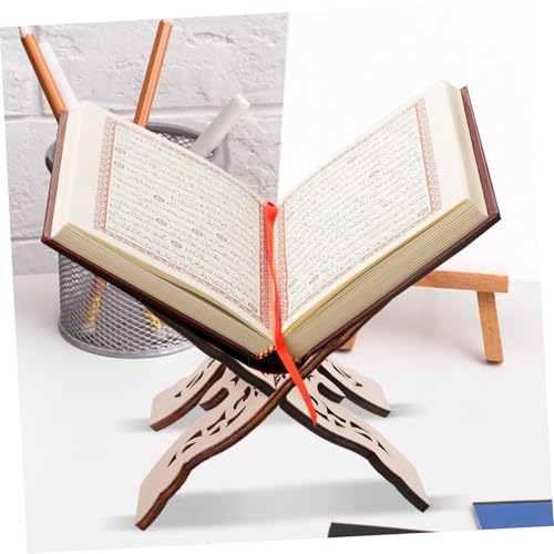 Generic Bible Bookshelf Desktop Reading Rack Wooden Reading Stand Book Holder Quran Displaying Rack Tabletop Bible Rack