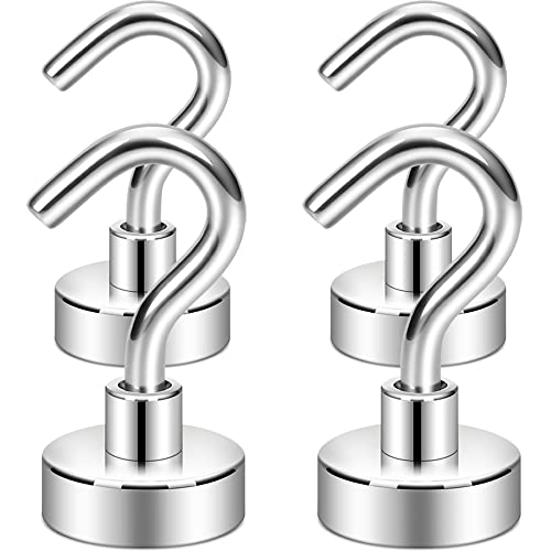Neosmuk Magnetic Hooks for Cruise Cabins,30lb Heavy Duty,Silver,4 Pack - color: Silver, size: 0.67 inches