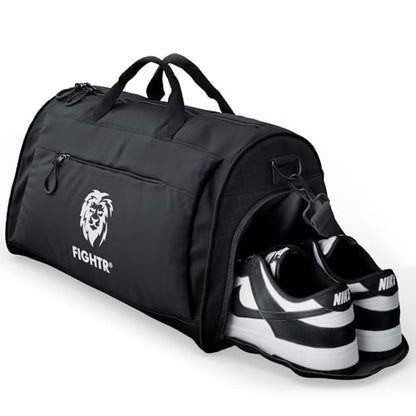 FIGHTR® Sports bag & travel Duffel bag for men and women - with shoe compartment & wet compartment - bag for sports, fitness & travel