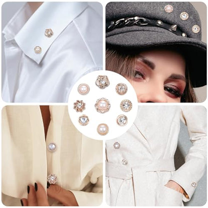 30Pcs Pearl Brooch Buttons Reusable Cover Up Button Pin No Sew Invisible Buttons Dress Supplies Decoration Replacement Safety Button Modesty Pin for Women Clothing Shirt Sweater Coat Shawl