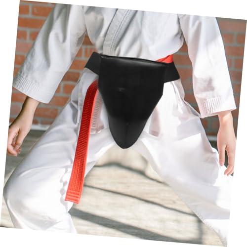 LIOOBO Professional Training Groin Protector for Karate and Taekwondo High Density PU Crotch Guard with Shock Absorption Lightweight Reusable Groin Guard for Boxing Ice Hockey Martial