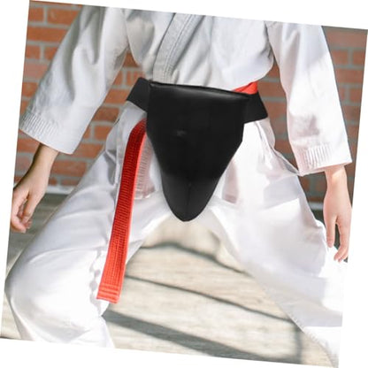 LIOOBO Professional Training Groin Protector for Karate and Taekwondo High Density PU Crotch Guard with Shock Absorption Lightweight Reusable Groin Guard for Boxing Ice Hockey Martial