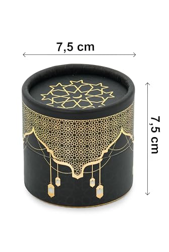 ihvan online Mini Quran & Tesbih Gift Set with Cylinder Box – 99 Pearl Muslim Prayer Beads, Misbaha Tasbeeh Sibha Mala – Islamic Ramadan, Eid & Mawlid Gift for Men & Women, Black - color: Black