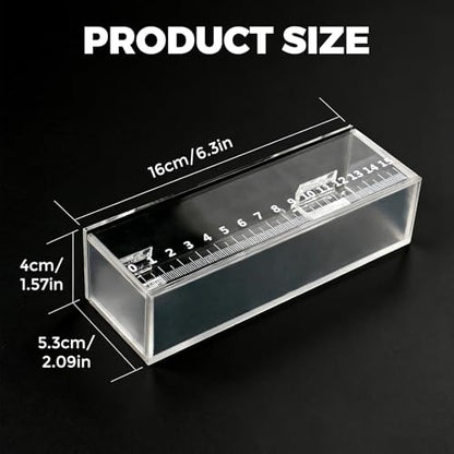 Fish Viewing Box,Acrylic Fish Breeding Box,Fishing Photo Tank,Hatching Boxes, Clear Micro Landscape Fish Tank with Scale