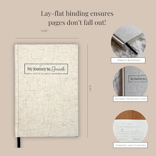 My Journey to Jennah: 5-Minute Guided Islamic Gratitude & Manifestation Journal - Undated Self-Care Book with Daily Dua, Dhikr, Quran Verses, 99 Names of Allah, and Hadith - Cultivate Positivity & Mindfulness | Muslim Gifts