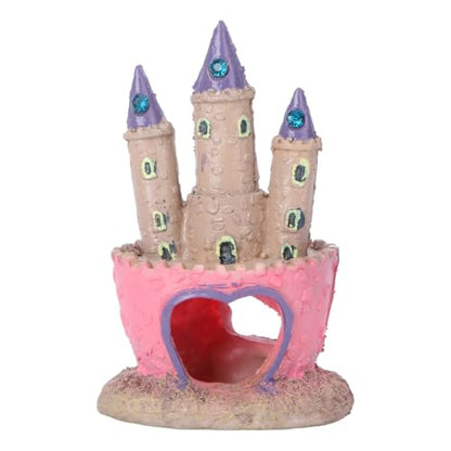 Aquarium Decoration Castle Fish Tank Ornament Fish Hidden Cave Landscaping Castle Model for Fresh and Saltwater Tanks 4.52 X 2.95 X 2.36 in