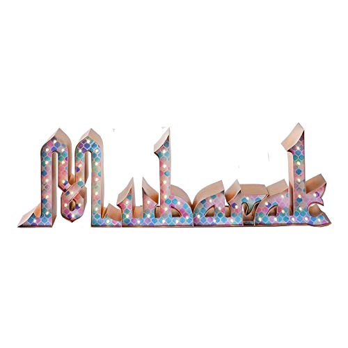 Marquee Signs Package – Eid Mubarak, Ramadan, and Mubarak Designs | Battery & USB Operated with Timer | Ramadan Eid Decorations for Home | Ramadan Mubarak Decor