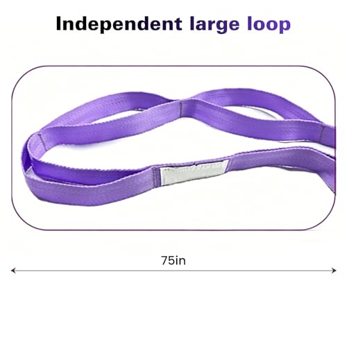 Stretching Strap with 10 Loops Non-Elastic Yoga Strap for Physical Therapy Pilates Dance Gymnastics Stretch Band for Daily Flexibility Routine at Home Gym Travel Includes Exercise Guide - color: Purple