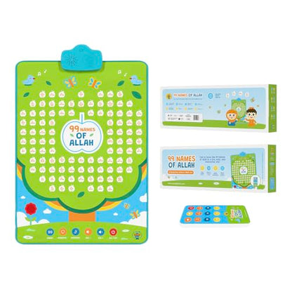 My Salah Mat Interactive Islamic Wall Art - Great Gift for Muslim Kids (99 Names of Allah) - style: 99 Names of Allah