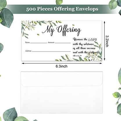Woanger 500 Count Tithes and Offering Envelopes for Donation Envelope Bill Size Checks and Cash for Tithes and Offering(Classic) - style: Classic