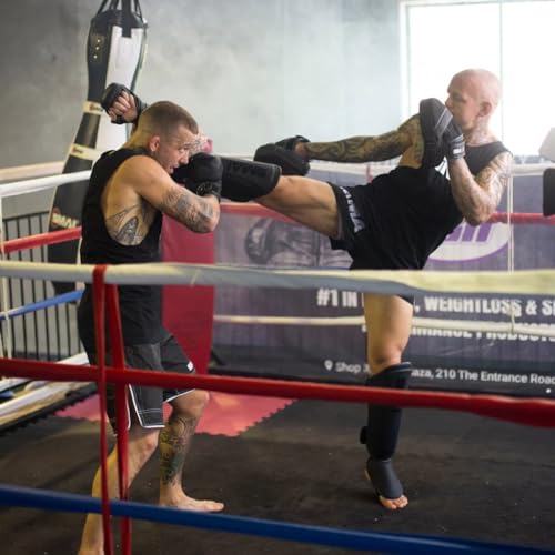 SMAI Thai MMA Kickboxing Guards for Men, Women, Kids with Comfortable, Durable, Impact Resistant, Ankle Support Shin Shields & Foot Protector a Pro-Grade Martial Arts Equipment. - size: X-Large