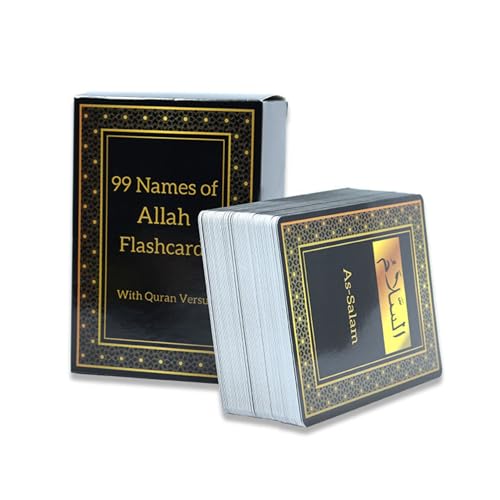 99 Names of Allah Flashcards with Quran Verses, Asma Ul Husna Cards in Arabic and English, Islamic Games, Muslim Games, Islamic Book Cards, Game Cards, Eid Gift, Ramadan Gift, Ramadan Decorations
