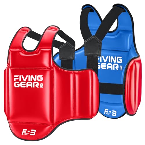 Boxing Body Protector Reversible, MMA Muay Thai Chest Guard, Sparring Training Heavy Punching Shield, Martial Arts Upper Belly Protection Pad, Taekwondo Vest - size: Small