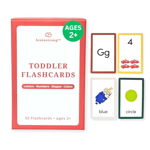 Toddler Essential Flashcards | Letters, Numbers, Shapes, & Colors | Ages 2-5 | Supports PreK & Kindergarten Curriculum | Premium 50 Flash Cards - style: Toddler